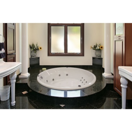Banheira Com Hidromassagem Vitoriacril Redonda Ouro Fino 180x50cm