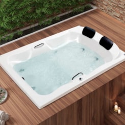 Banheira De Gel Coat Dupla Serenade Maggiore Luxo 180x120cm Co Aquecedor Astra