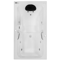 Banheira De Gel Coat Individual Box Gran Luxo 120x80cm Com Aquecedor Astra