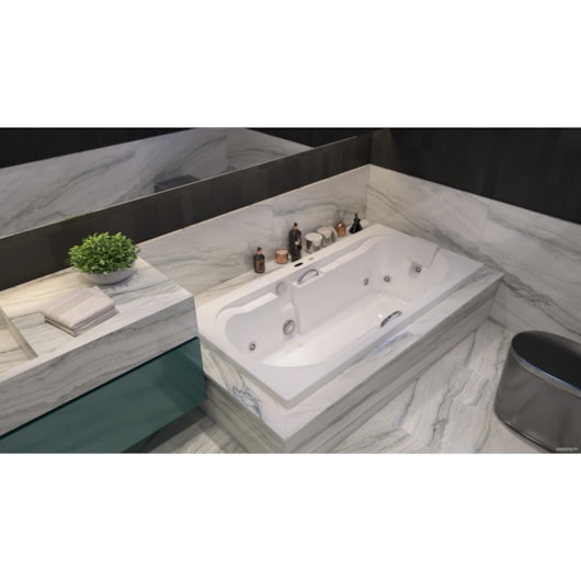 Banheira De Hidromassagem Habitaré Sha Com Aquecedor E Kit Pé Jacuzzi - Imagem principal - 5f9a1d6a-44dd-48bf-b1a4-f58207a4ba41