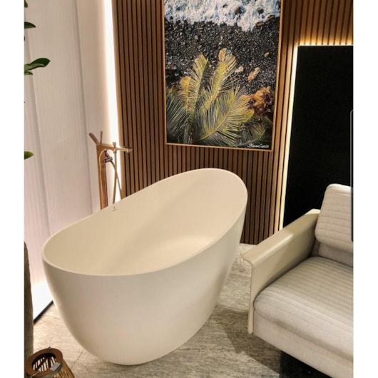 Banheira De Imersão Duramat Sampa Branco Fosco Acetinado Com Giroacqua Cor Especial Sabbia - Imagem principal - 5343932d-df6a-49ee-8da3-c03d0a28f88c