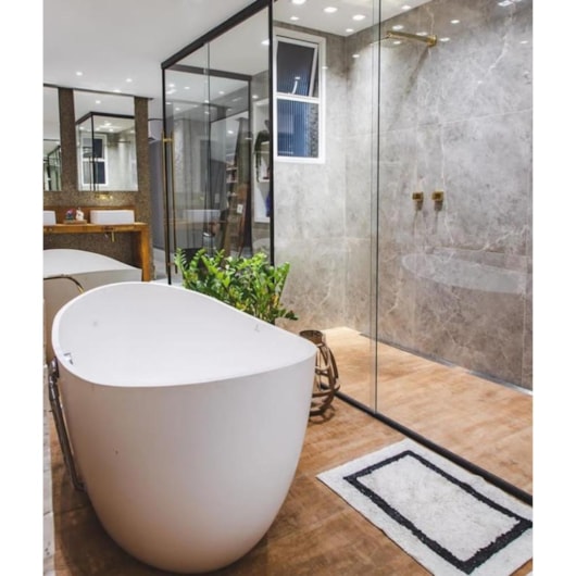 Banheira De Imersão Duramat Sampa Branco Fosco Acetinado Com Sifão Externo Cor Especial Sabbia - Imagem principal - 40966808-b918-4f37-adef-754b5fa6b4ba