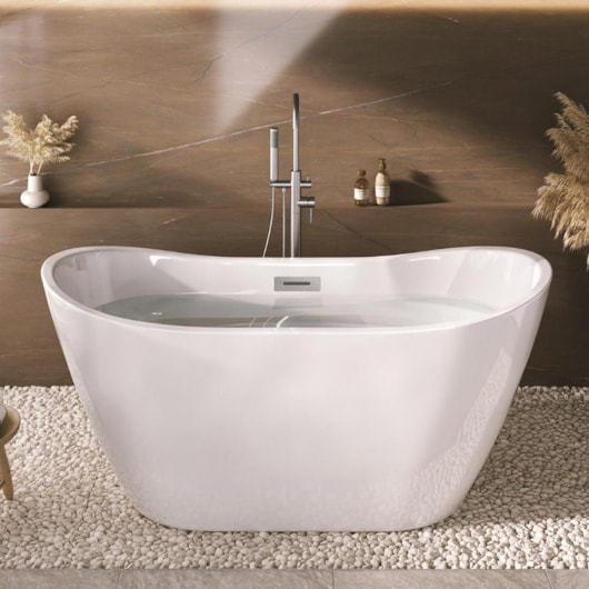 Banheira De Imersão Gel Coat Mavie Branca Ouro Fino 160cm - Imagem principal - d792876b-ed3b-48a8-96f9-197eec96eed5