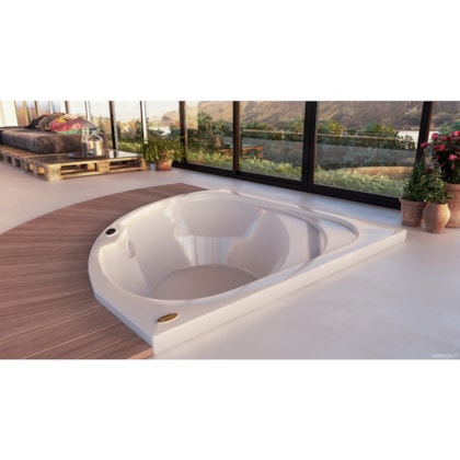 Banheira Dharma Com Aquecedor Jacuzzi 135x135cm