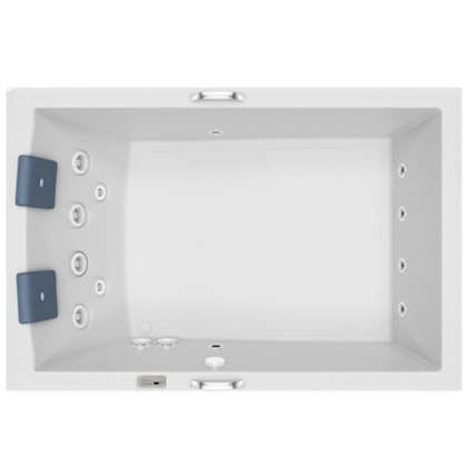 Banheira Dupla Pieta Com Aquecedor Jacuzzi 180x120x50cm