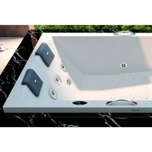 Banheira Dupla Pietá Com Blower E Aquecedor Jacuzzi 180x120cm - Imagem principal - 880573d8-c3e4-4353-821b-eb225d4929b4