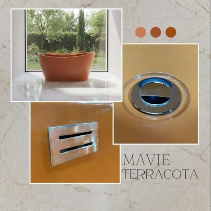 Banheira Imersão Mavie Terracota Gel Coat Ouro Fino