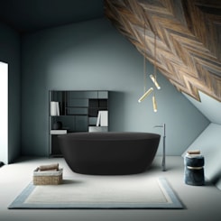 Banheira Itajai 2 Pure Black Immersi 170x82x60cm