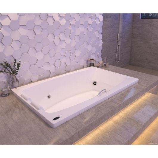 Banheira Mysia G1 Dupla Com Apoio de cabeça Jacuzzi 183x110x41cm - Imagem principal - e232c35b-a529-435f-ada1-a7df710f7b92