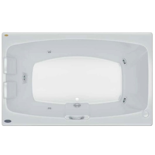 Banheira Mysia G1 Dupla Com Apoio de cabeça Jacuzzi 183x110x41cm - Imagem principal - 35ffaf7e-1db8-46f0-b759-1db0d219cb2b