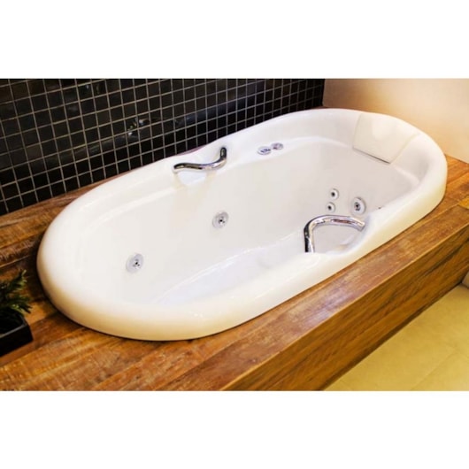 Banheira Oval Acrilnew Dupla Premium 170x90cm Com Hidromassagem Ouro Fino - Imagem principal - 912ac7e3-c41c-4a5a-ba63-32cdcddeb4b8