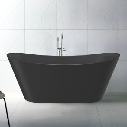 Banheira Porto Belo Pure Black Immersi 170x81x68cm