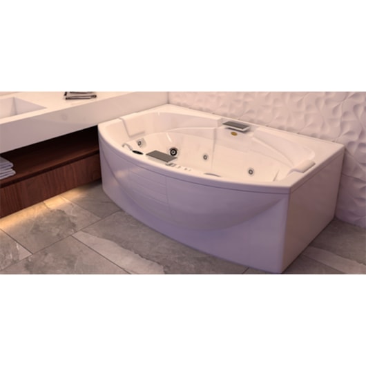 Banheira Redonda Acrilluna Topline 140x50cm Com Hidromassagem  Ouro Fino - Imagem principal - 52187ba5-6896-456b-a070-d449d38a7b72