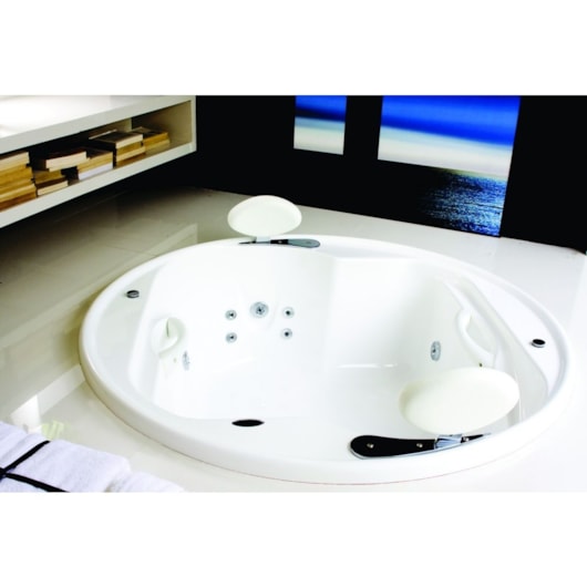 Banheira Redonda Lunacril Premium 150x50cm Com Hidromassagem Ouro Fino - Imagem principal - 3472c023-f373-46a1-9d9b-f0171184b737