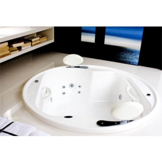 Banheira Redonda Lunacril Topline 150x50cm Com Hidromassagem Ouro Fino - Imagem principal - 43ced66b-d4ba-42c4-87d8-5f6499acd355