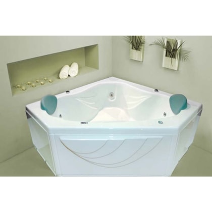 Banheira Semioval Acrilnew Standard 176x95cm Com Hidromassagem Ouro Fino