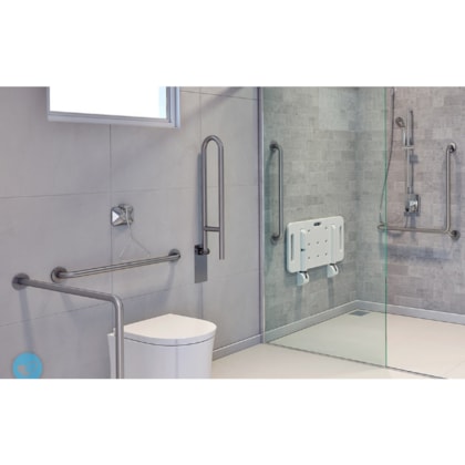 Barra De Apoio Articulada De Acessibilidade Benefit Inox Escovado Docol 80cm