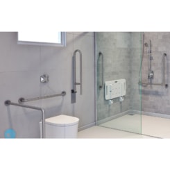 Barra De Apoio Articulada De Acessibilidade Benefit Inox Escovado Docol 80cm