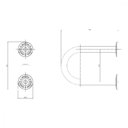 Barra De Apoio Lateral Fixa De Acessibilidade Conforto Inox Polido Deca 30cm