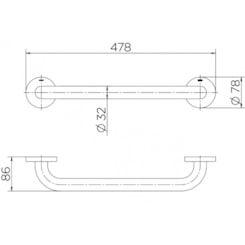 Barra De Apoio Reta De Acessibilidade Benefit Inox Escovado Docol 40cm