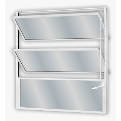 Basculante De Vidro Soft Mini Boreal Branco Mgm 60x100cm