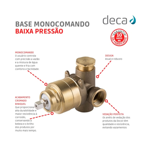 Base Para Chuveiro Monocomando 4493 Deca - Imagem principal - b9332596-3349-46c2-8bf6-0e46ee02faa9