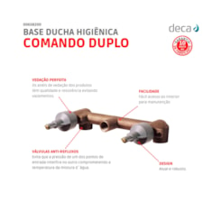 Base Para Ducha Higiênica Duplo Comando 4894.005 Deca