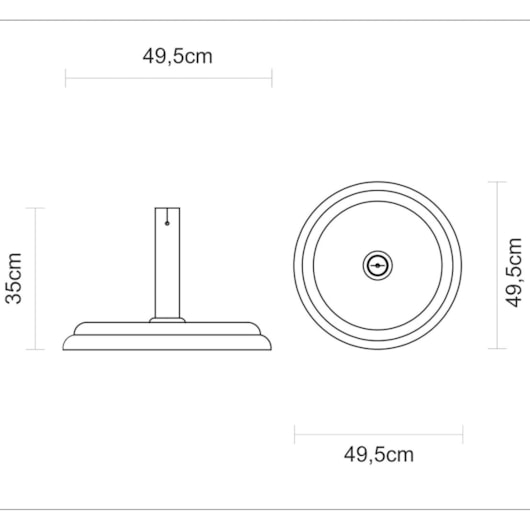 Base Para Ombrelone Em Concreto 25 Kg Tramontina - Imagem principal - b04d5d9b-c3b2-490d-addd-d30dbe3c0b8b