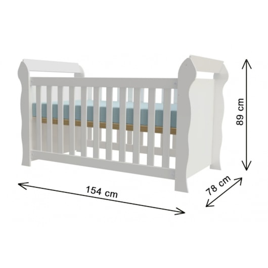 Berço Mini-Cama Lara Branco Brilho Carolina Baby Cb001 - Imagem principal - 22362048-6f0f-4fd9-b531-d94ecfbaa1d1