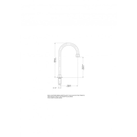 Bica Hospitalar Para Lavatório De Mesa Docolmatic Cromada Docol - Imagem principal - 90212e17-ea02-4d8e-a9f5-a24a78033398