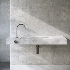 Bica Para Lavatório De Mesa Mix Match Grafite Escovado Docol