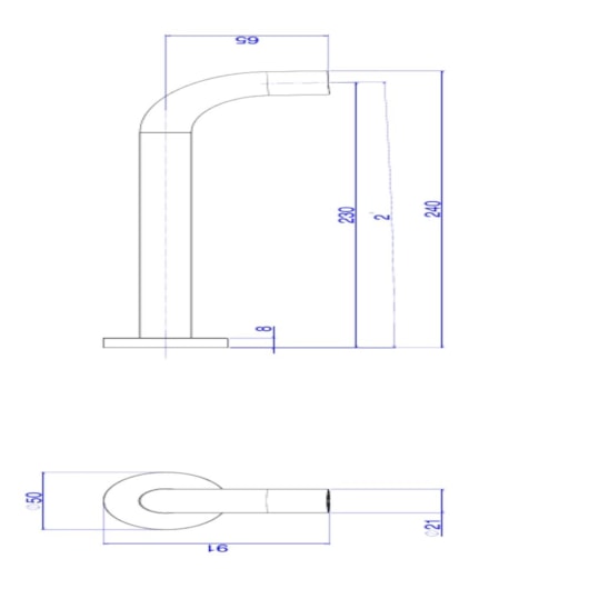 Bica Para Lavatório De Parede P You Inox Deca - Imagem principal - de8710c4-d1df-4e07-920f-5e723fe240f9