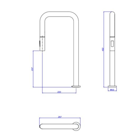 Bica Para Monocomando de Mesa para Cozinha You Cromado Deca - Imagem principal - af1b0b31-c7ad-4aec-af4c-4d5a33ce92c1