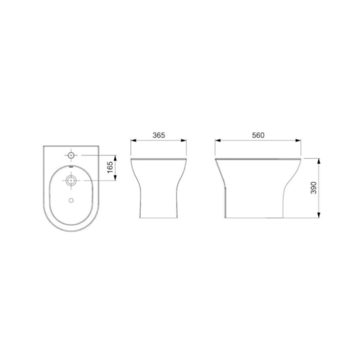 Bidê 1 Furo Com Furo Para Ducha e Com Ladrão Nexo Café Roca - Imagem principal - 6cc2564d-8ce1-4872-b914-4759a5c50fe2