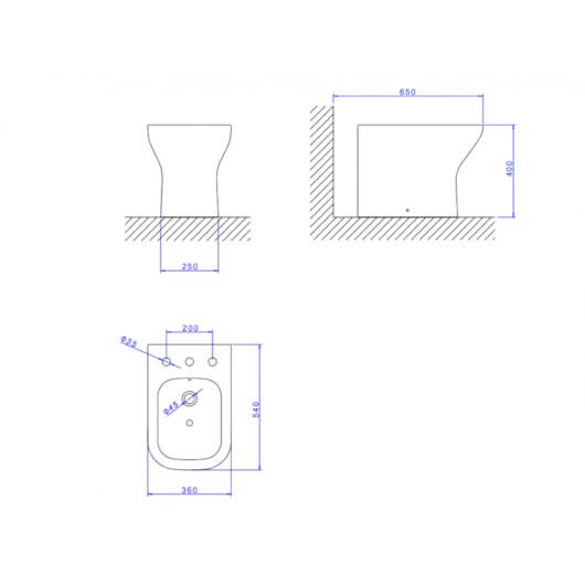 Bidê Axis Com 3 Furos B47 Branco Deca - Imagem principal - fe2f14e5-0156-4359-b206-df3d37bd0c98