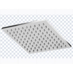 Bojo De Chuveiro Quadrado 1001 Aço Escovado Rubinettos 30x30cm