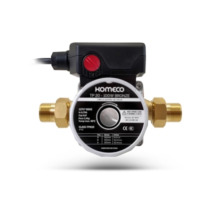 Bomba Circuladora De Agua TP20 Bronze 220V Komeco