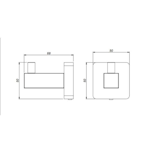 Cabide 2040 C65 Cromado Meber - Imagem principal - 552e8f58-a75e-4709-97e6-1b6d089d0778