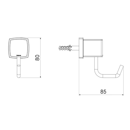 Cabide Block Preto Meber - Imagem principal - 2acab132-1037-4fd3-aaaf-a2af83e61c38