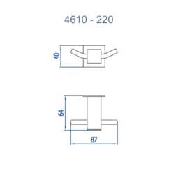 Cabide Duplo 4610 Bella 220  Champagne Fani