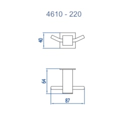 Cabide Duplo 4610 Bella 220 Champanhe Fani