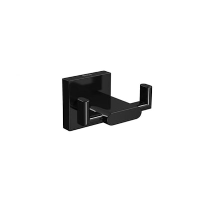 Cabide Duplo Para Banheiro Polo  Black Noir Deca