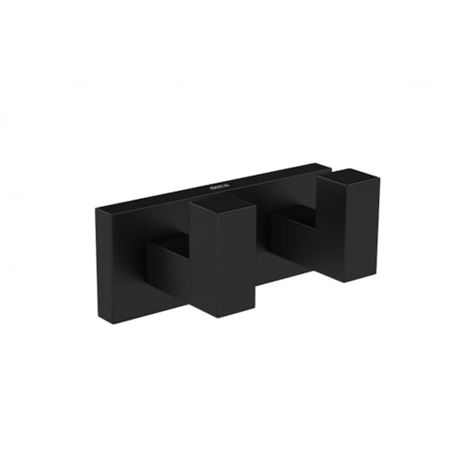 Cabide Duplo Para Banheiro Quadratta 2062 Black Matte Deca - Imagem principal - de325505-780b-4b12-a6a8-26b5ea624f0d