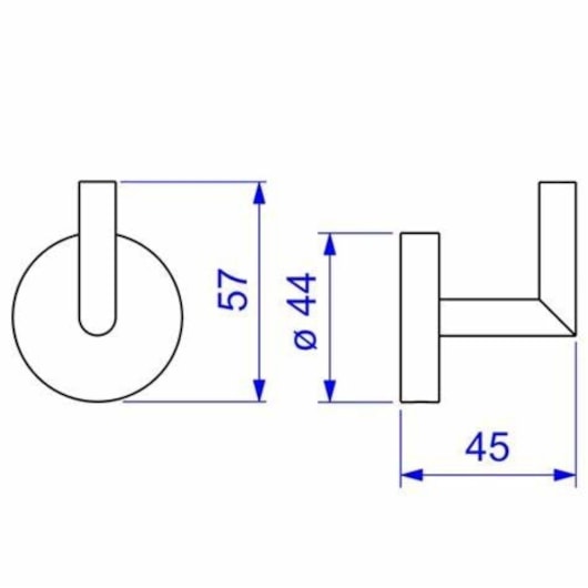 Cabide Para Banheiro Disco 2060 Cromada Deca - Imagem principal - 1419bc6e-d471-4d67-9a1e-d9621eadd6ac