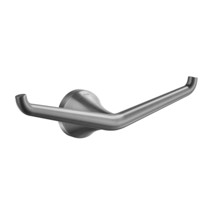 Cabide para Banheiro Duplo Mantis Grafite Escovado Docol