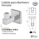 Cabide Para Banheiro Versata 120 Cromado Fani - 63f18b8f-60f8-4dbc-a4db-f7b3fbb811af