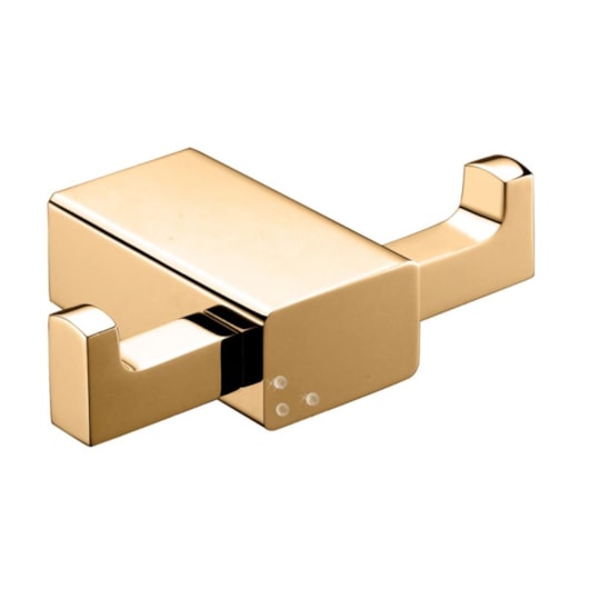 Cabideiro Duplo Com Detalhe Feito Com Cristais Rbace20211 Dourado Rubinettos - Imagem principal - 3dcc5a79-13dc-45c4-9eda-6d499b06f5bb