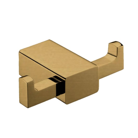Cabideiro Duplo Dourado Escovado Rubinettos - Imagem principal - 2b1551fe-193c-4982-ad73-3f42f8ce3e18