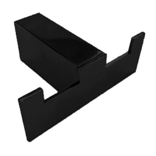 Cabideiro Duplo Kr567 Black Matte Kromma - Imagem principal - d2439e9a-324b-41a3-a52b-2ff76cf6cd58