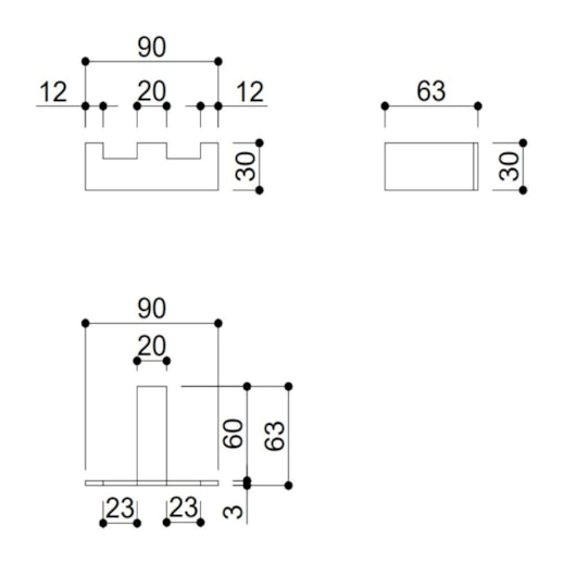 Cabideiro Duplo Kr567 Cromado Kromma - Imagem principal - 1ccc3bee-104e-44d8-81f0-b4f8214414cb